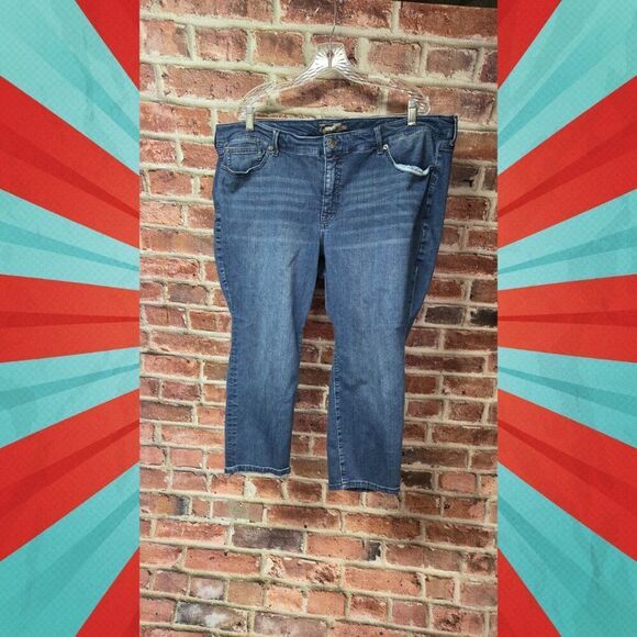 Torrid Capri Jeans | Women’s Plus Size 24S | Blue Relaxed Fit Denim - Picture 1 of 7